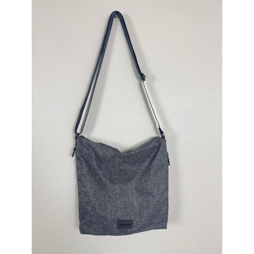 Vera Bradley ReActive Hipster Crossbody Bag Gray Heathered Recycled Polyester - Picture 5 of 9